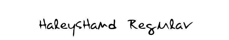 HaleysHand Regular font preview
