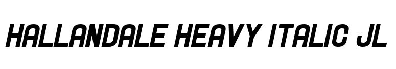 Hallandale Heavy Italic JL font preview