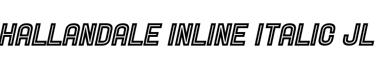 Hallandale Inline Italic JL font preview