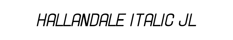 Hallandale Italic JL font preview