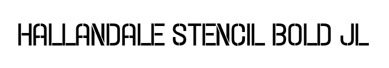 Hallandale Stencil Bold JL font preview