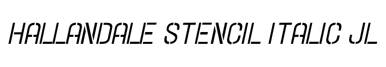 Hallandale Stencil Italic JL font preview