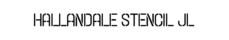 Hallandale Stencil JL font preview