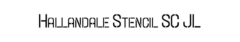 Hallandale Stencil SC JL font preview