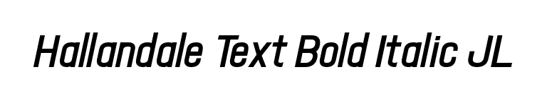 Hallandale Text Bold Italic JL font preview
