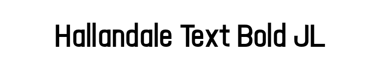 Hallandale Text Bold JL font preview