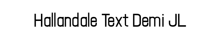 Hallandale Text Demi JL font preview