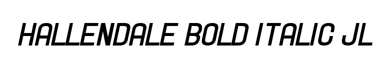 Hallendale Bold Italic JL font preview