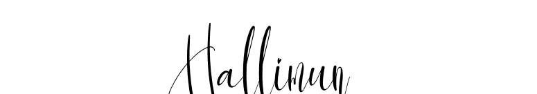 Hallimun font preview