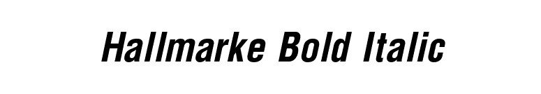Hallmarke Bold Italic font preview
