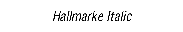Hallmarke Italic font preview