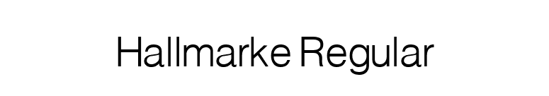 Hallmarke Regular font preview