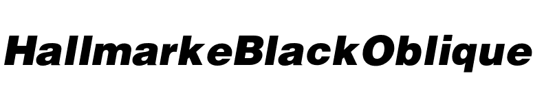 HallmarkeBlackOblique font preview