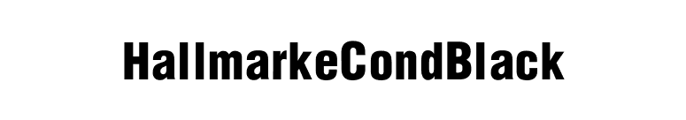HallmarkeCondBlack font preview