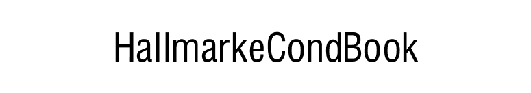 HallmarkeCondBook font preview