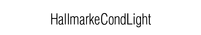 HallmarkeCondLight font preview