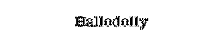 Hallodolly font preview