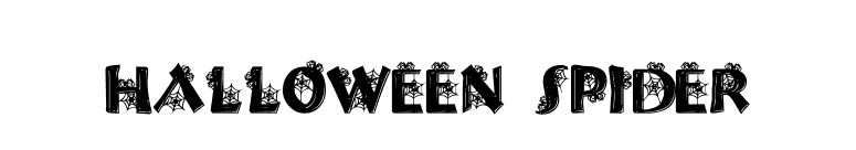 Halloween Spider font preview