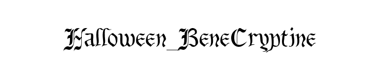 Halloween_BeneCryptine font preview