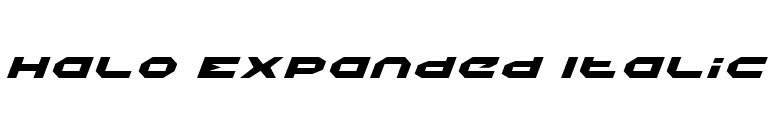 Halo Expanded Italic font preview