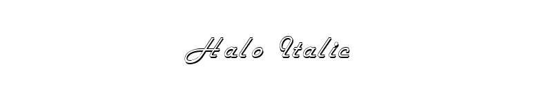 Halo Italic font preview
