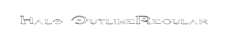 Halo OutlineRegular font preview