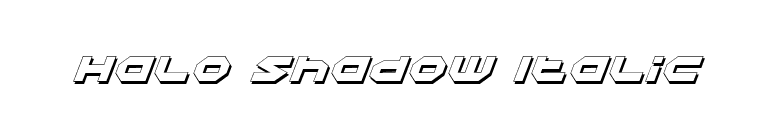 Halo Shadow Italic font preview