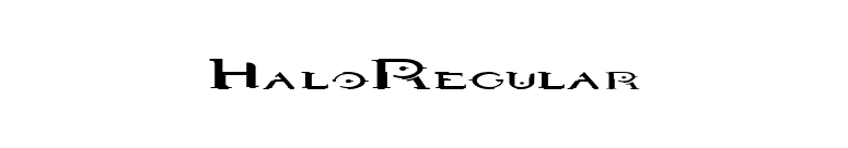 HaloRegular font preview