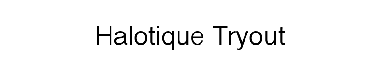 Halotique Tryout font preview