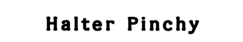 Halter Pinchy font preview