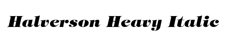 Halverson Heavy Italic font preview