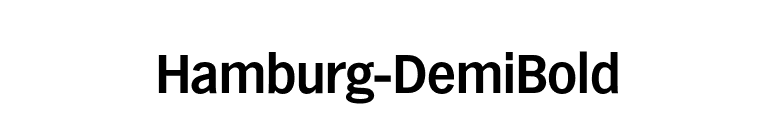 Hamburg-DemiBold font preview