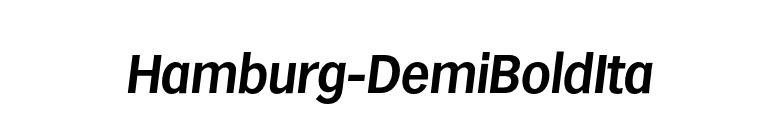Hamburg-DemiBoldIta font preview