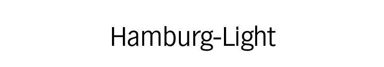 Hamburg-Light font preview