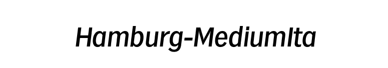 Hamburg-MediumIta font preview