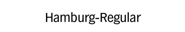 Hamburg-Regular font preview