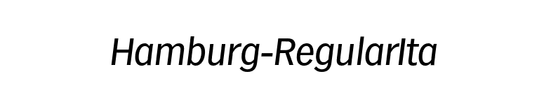 Hamburg-RegularIta font preview
