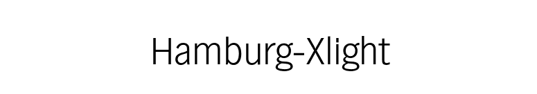Hamburg-Xlight font preview