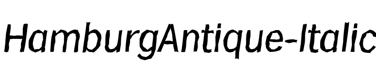 HamburgAntique-Italic font preview