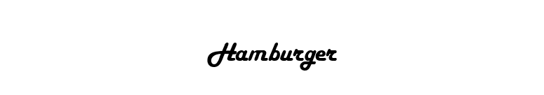 Hamburger font preview