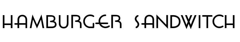 Hamburger Sandwitch font preview