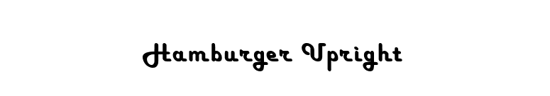 Hamburger Upright font preview