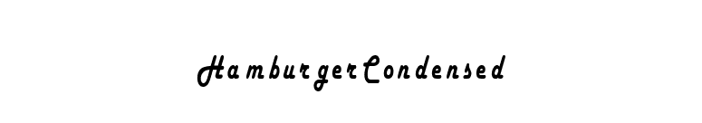 HamburgerCondensed font preview