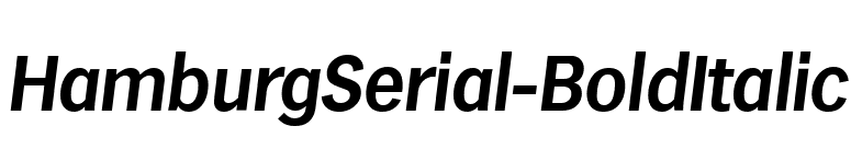 HamburgSerial-BoldItalic font preview