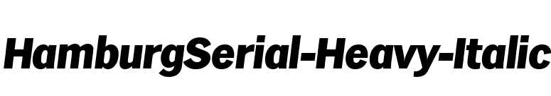 HamburgSerial-Heavy-Italic font preview