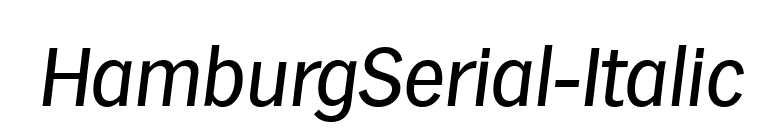 HamburgSerial-Italic font preview