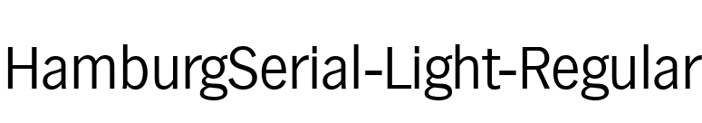 HamburgSerial-Light-Regular font preview