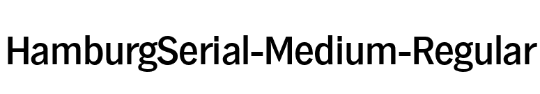 HamburgSerial-Medium-Regular font preview