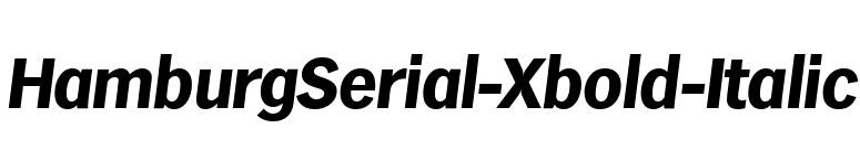 HamburgSerial-Xbold-Italic font preview