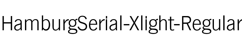 HamburgSerial-Xlight-Regular font preview